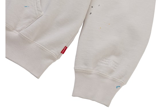 EM Sneakers Supreme MM6 Maison Margiela Box Logo Zip Up Hooded Hoodie White