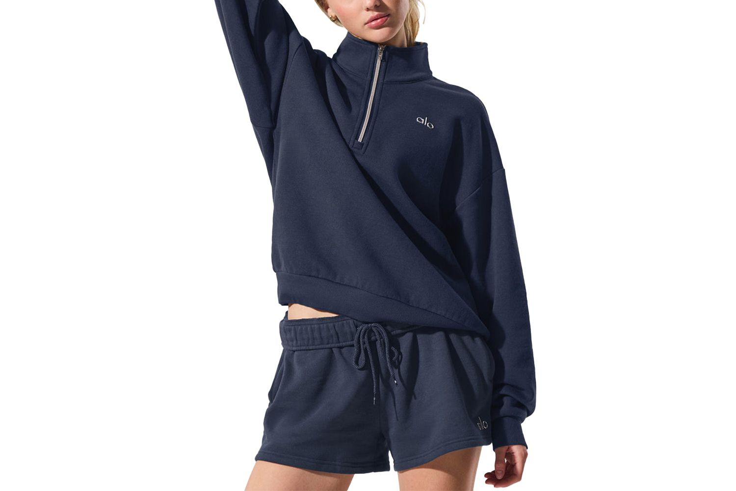EM Sneakers Alo Yoga Accolade 1/4 Zip Pullover Navy