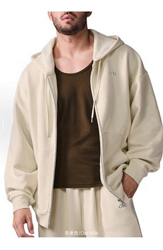 EM Sneakers Alo Yoga Accolade Full Zip Hoodie & Sweatpant Set Oat Milk