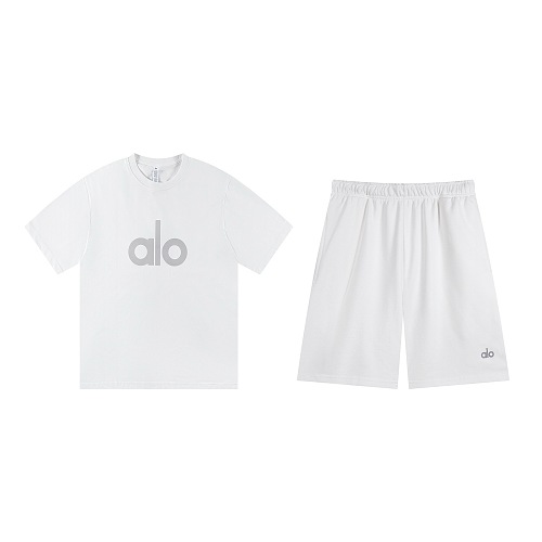 EM Sneakers Alo Yoga T-Shirt & Shorts Sets #NH04 White