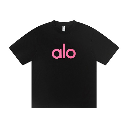 EM Sneakers Alo Yoga T-Shirt & Shorts Sets #NH05 Black-Pink Logo