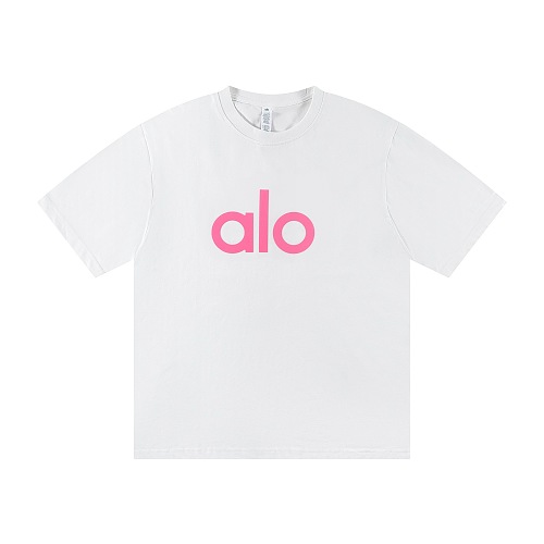 EM Sneakers Alo Yoga T-Shirt & Shorts Sets #NH05 White-Pink Logo