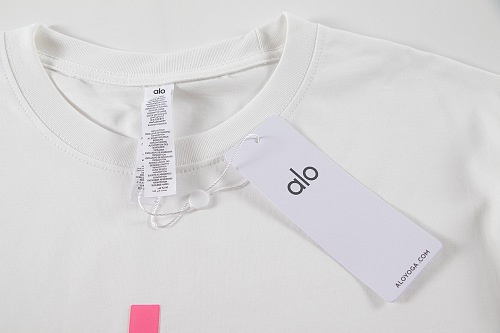 EM Sneakers Alo Yoga T-Shirt & Shorts Sets #NH05 White-Pink Logo