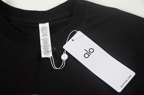 EM Sneakers Alo Yoga T-Shirt & Shorts Sets #NH06 Black