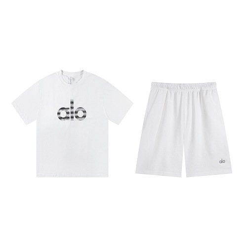 EM Sneakers Alo Yoga T-Shirt & Shorts Sets #NH06 White