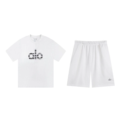 EM Sneakers Alo Yoga T-Shirt & Shorts Sets #NH06 White 01