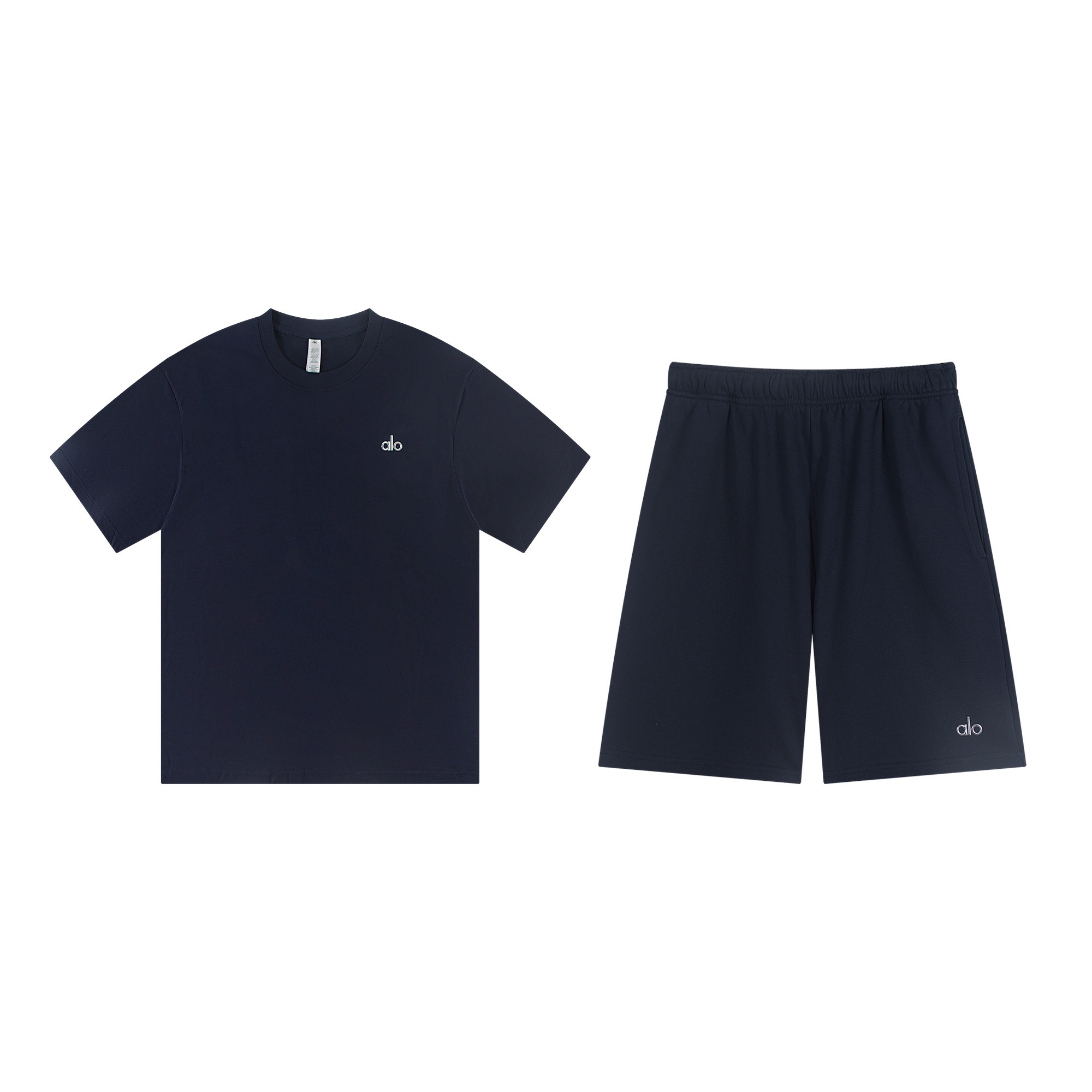 EM Sneakers Alo Yoga T-Shirt & Shorts Sets Navy