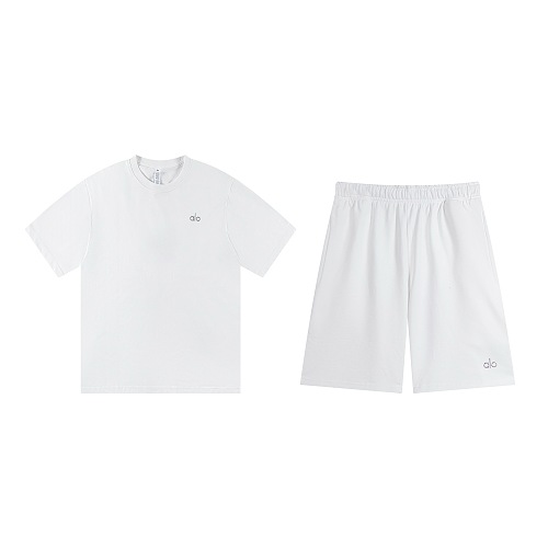 EM Sneakers Alo Yoga T-Shirt & Shorts Sets White
