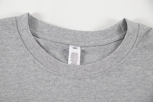 EM Sneakers ALO Yoga T-Shirt #NH05 Gray-Pink Logo
