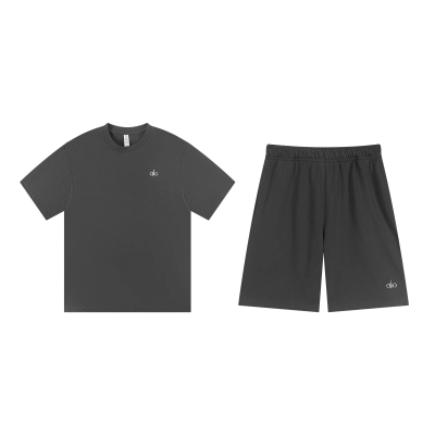 EM Sneakers Alo Yoga T-Shirt & Shorts Sets Dark Gray 01