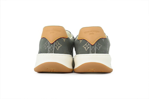 EM Sneakers Louis Vuitton LV Tilted Sneaker Green Print