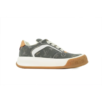 EM Sneakers Louis Vuitton LV Tilted Sneaker Green Print 02