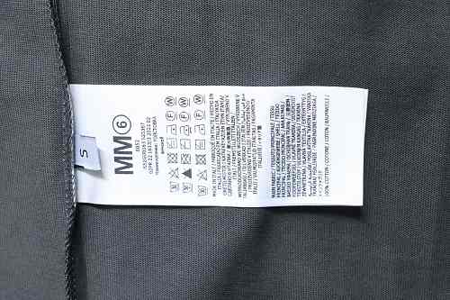 EM Sneakers Maison Margiela 25SS Embroidered Letter T-shirt Dark Gray