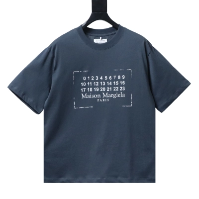 EM Sneakers Maison Margiela 26SS Distressed Digital Print T-Shirt Dark Blue 01
