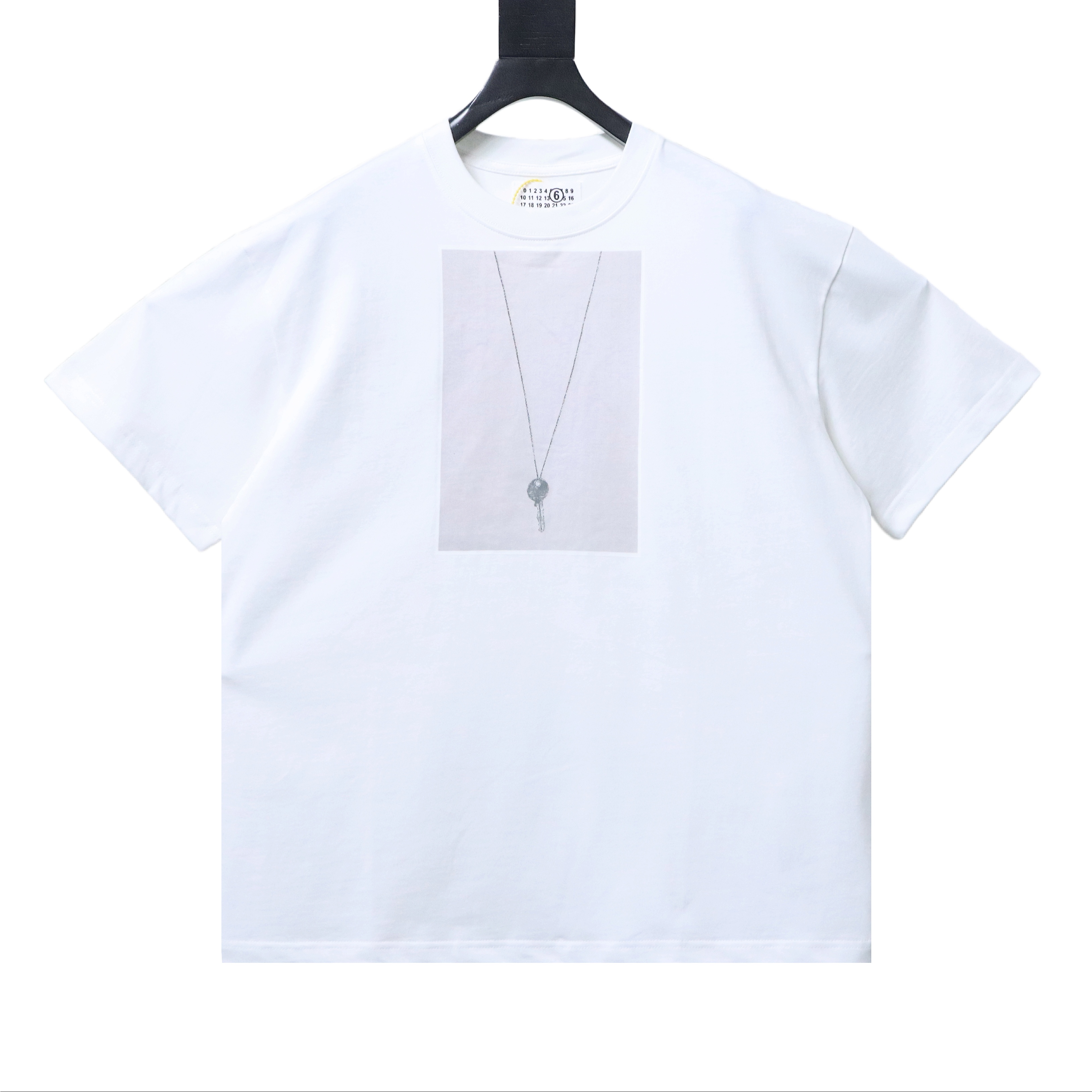 EM Sneakers Maison Margiela 26ss MM6 Key Print T-shirt White