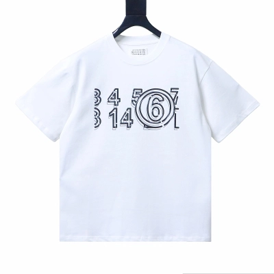 EM Sneakers Maison Margiela Fault Number 6 Print T-Shirt White 01