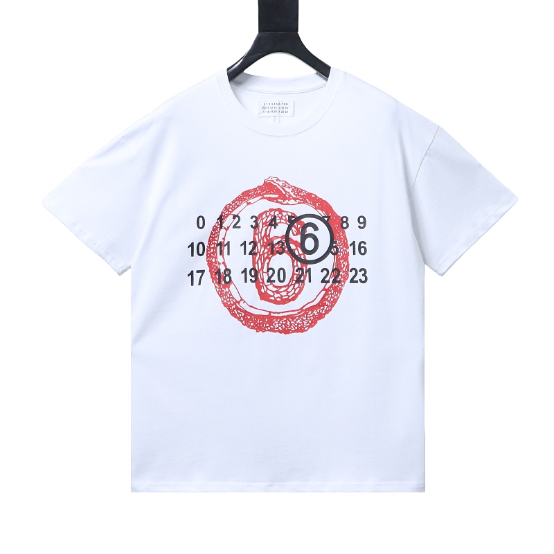EM Sneakers Maison Margiela Snake Limited Edition Digital Print T-Shirt White
