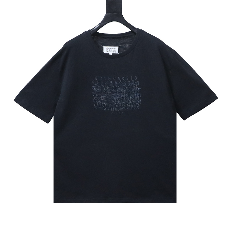 EM Sneakers Maison Margiela 26SS Mirrored Lettering T-shirt Black