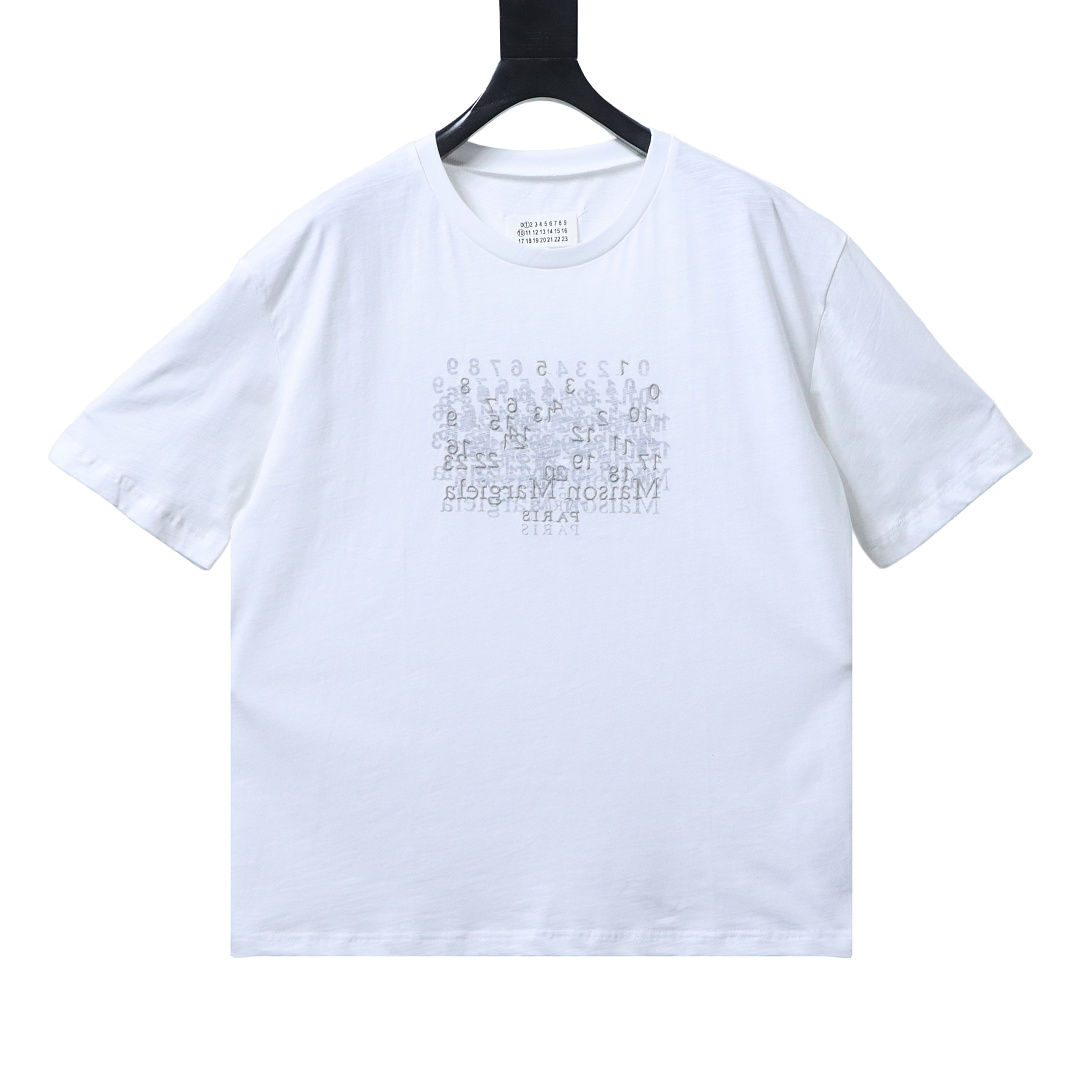EM Sneakers Maison Margiela 26SS Mirrored Lettering T-shirt White