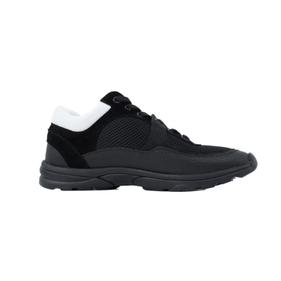 EM Sneakers Chanel Low Top Trainer Black White 02