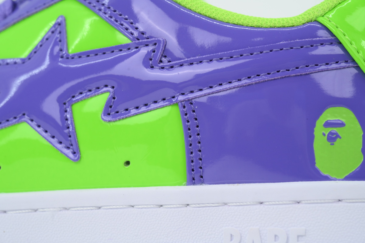 EM Sneakers A Bathing Ape Bape Sta Purple Green