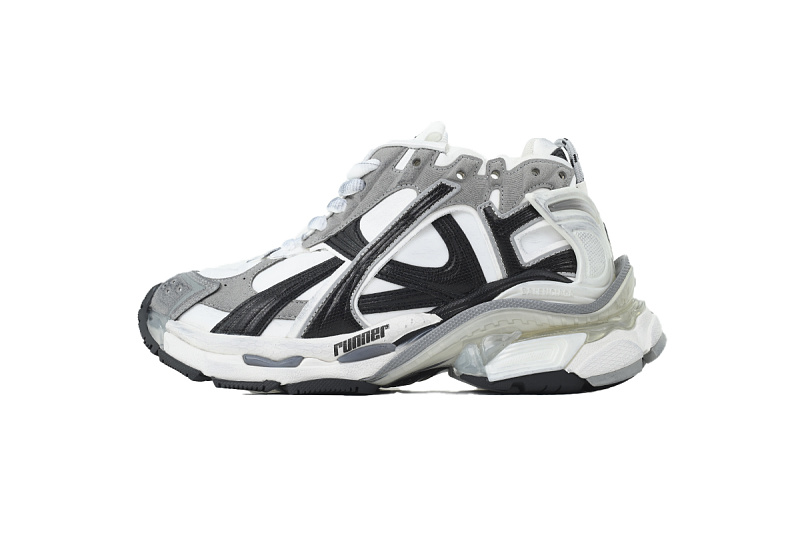 EM Sneakers Balenciaga Runner LED Sneaker Grey and Red 853223 WRNLD 9012