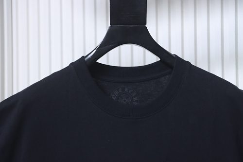 EM Sneakers Chrome Hearts Triple Cross Hollywood Pocket T-Shirt Black /Orange
