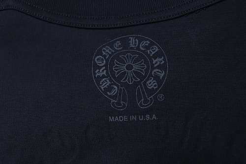 EM Sneakers Chrome Hearts Triple Cross Hollywood Pocket T-Shirt Black /Orange