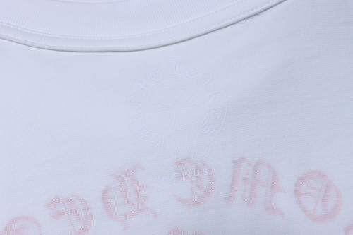 EM Sneakers Chrome Hearts Triple Cross Hollywood Pocket T-Shirt White /Orange