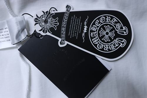 EM Sneakers Chrome Hearts Triple Cross Hollywood Pocket T-Shirt White /Orange