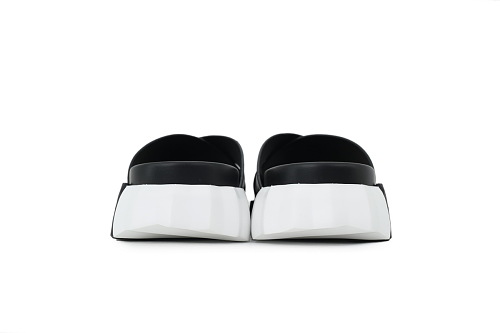 EM Sneakers Hermes Infra Sandals Black and White
