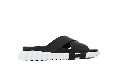 EM Sneakers Hermes Infra Sandals Black and White