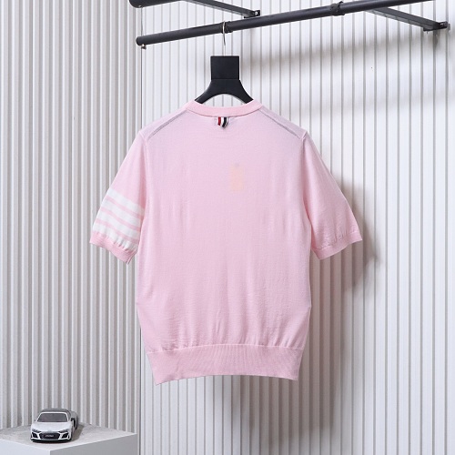 EM Sneakers Thom Browne Classic 4-Bar Striped Short-Sleeve Knit T-Shirt Light Pink