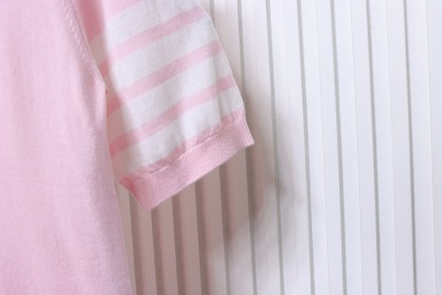EM Sneakers Thom Browne Classic 4-Bar Striped Short-Sleeve Knit T-Shirt Light Pink