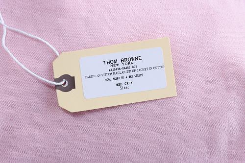 EM Sneakers Thom Browne Classic 4-Bar Striped Short-Sleeve Knit T-Shirt Light Pink