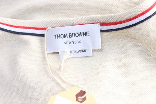 EM Sneakers Thom Browne Classic 4-Bar T-Shirt Beige