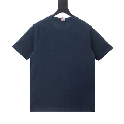 EM Sneakers Thom Browne Tennis Puppy Print T-Shirt Navy 02