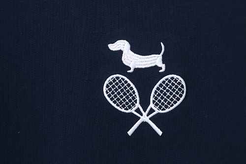 EM Sneakers Thom Browne Tennis Puppy Print T-Shirt Navy