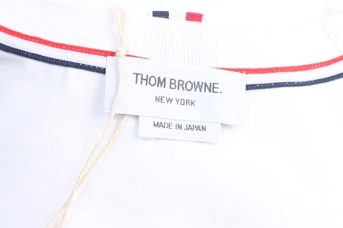 EM Sneakers Thom Browne Tennis Puppy Print T-Shirt White