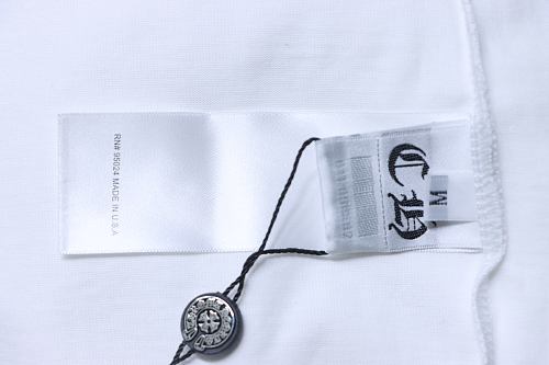EM Sneakers Chrome Hearts Pink Horseshoe Pocket Sleeve T-shirt White