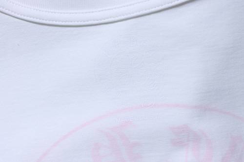 EM Sneakers Chrome Hearts Pink Horseshoe Pocket Sleeve T-shirt White