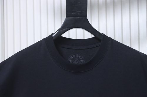 EM Sneakers Chrome Hearts Pink Horseshoe Pocket Sleeve T-shirt Black