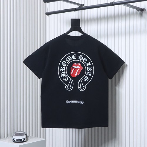EM Sneakers Chrome Hearts Rolling Stones T-shirt Black