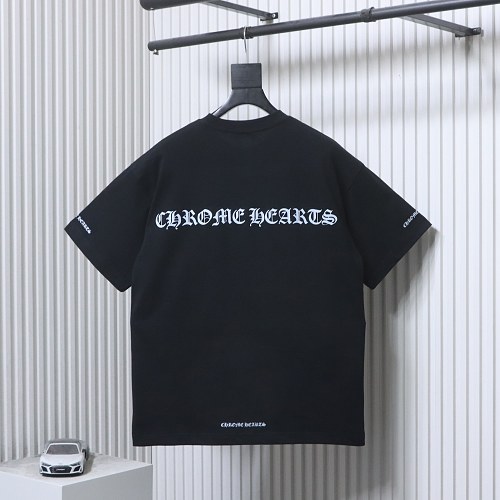 EM Sneakers Chrome Hearts Sanskrit Letter Print Crewneck T-Shirt Black