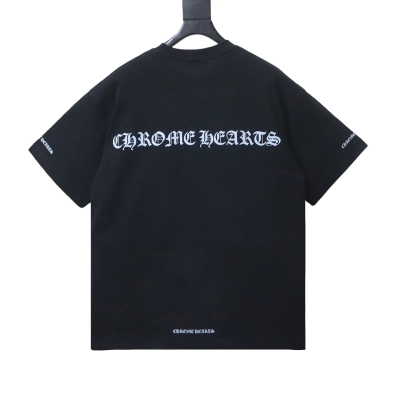 EM Sneakers Chrome Hearts Sanskrit Letter Print Crewneck T-Shirt Black 02