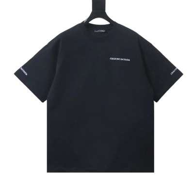 EM Sneakers Chrome Hearts Sanskrit Letter Print Crewneck T-Shirt Black 01