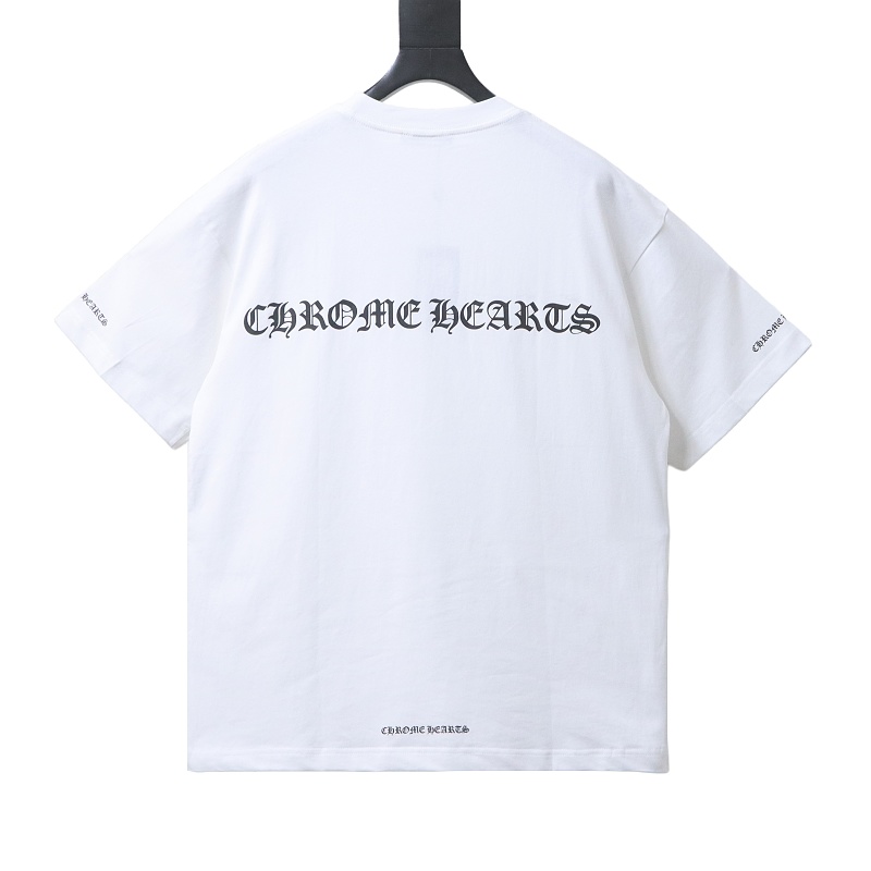 EM Sneakers Chrome Hearts Sanskrit Letter Print Crewneck T-Shirt White