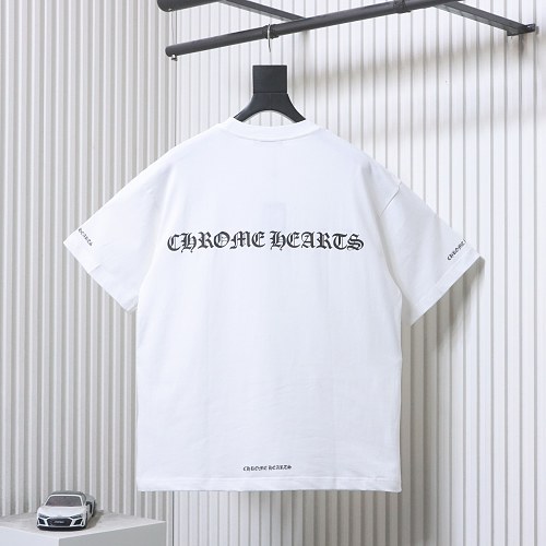 EM Sneakers Chrome Hearts Sanskrit Letter Print Crewneck T-Shirt White
