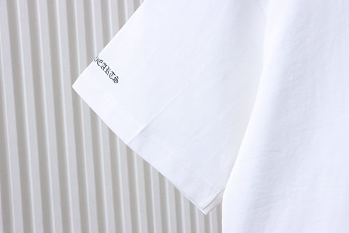 EM Sneakers Chrome Hearts Sanskrit Letter Print Crewneck T-Shirt White