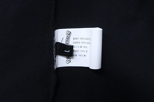 EM Sneakers Chrome Hearts SS26 Black T-Shirt with Pink-Outline Horseshoe Logo Print